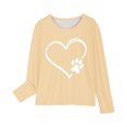 thumbnail image 4 of RXIRUCGD Chemises à Manches Longues pour Filles, Col Rond Mignon, Blouses Décontractées Élégantes (Beige, Taille : 7 Ans), 4 of 5