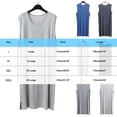 thumbnail image 3 of Floleo Robe de Nuit Sans Manches à Col Rond pour Homme, Douce et Confortable, Tenue d'Intérieur, Coupe Ample, Respirante, Légère, Peignoir Décontracté, Mode, Vêtement de Nuit (Beige, G), 3 of 9