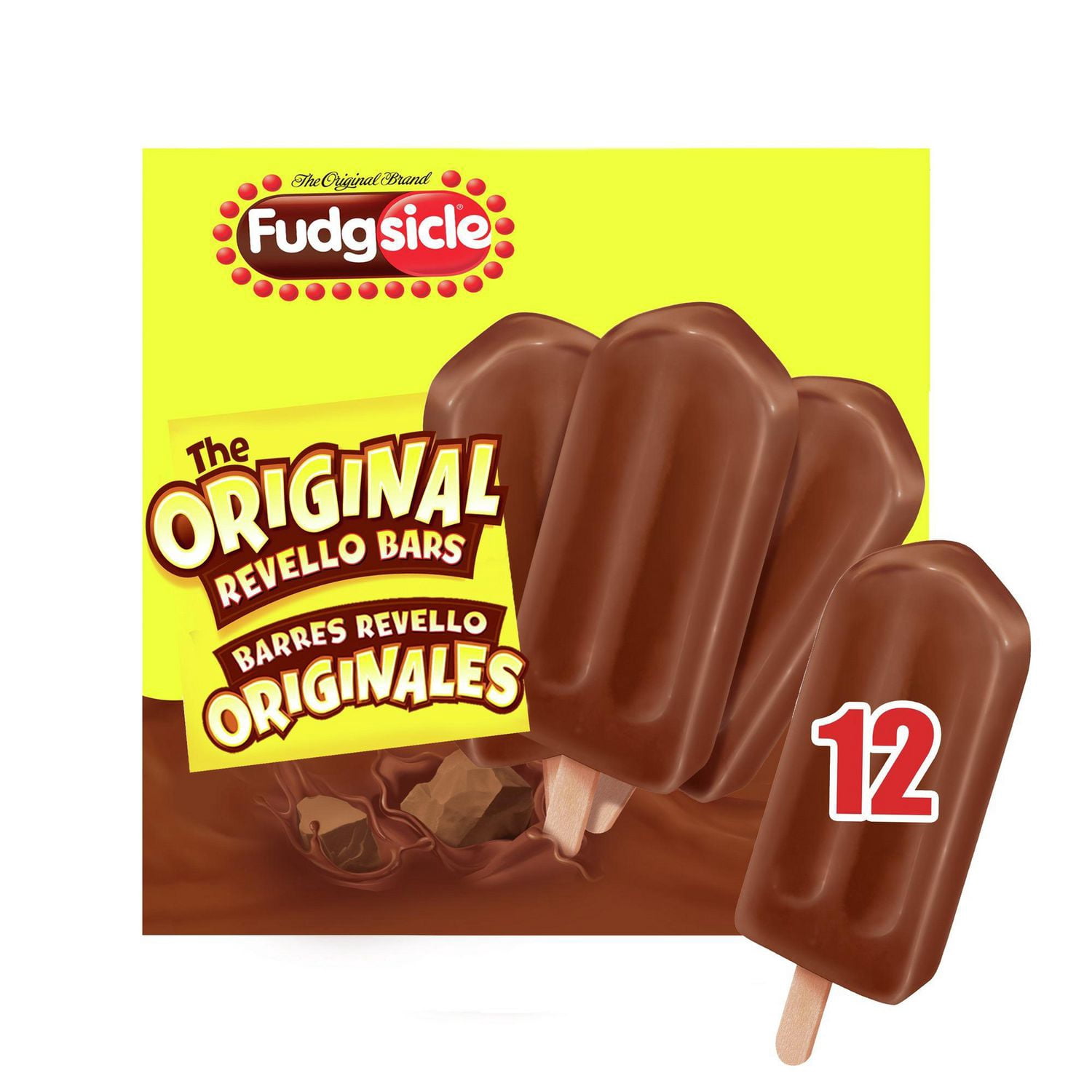 Popsicle Fudgsicle Barres de Dessert Glacé Laitier 12 x 60 ml