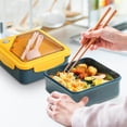 thumbnail image 5 of Canada Day Kcavykas Back to School Season,Plastic Lunch Box Microwave Heated And Separated Bento Box with Tableware Student office Worker Portable Lunch Box, 5 of 5