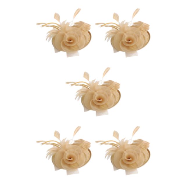 mmirethe Lady Fascinators Hat Adding Touch Of Glamour To Any Occasion Large Variety coffee 5Set