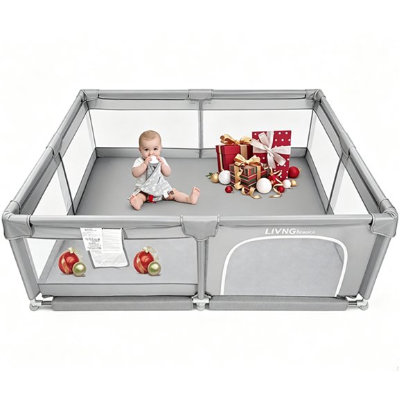 Baby Playpen, Extra Large 73x61 Inch Baby Playpen, Playard for Babies and Toddlers, Kids Activity Center Infant Baby Fence with Gate