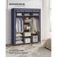 thumbnail image 2 of SONGMICS Portable Clothes Closet, Non-Woven Fabric Wardrobe, Storage Organizer, Dark Blue,Adult, 2 of 6