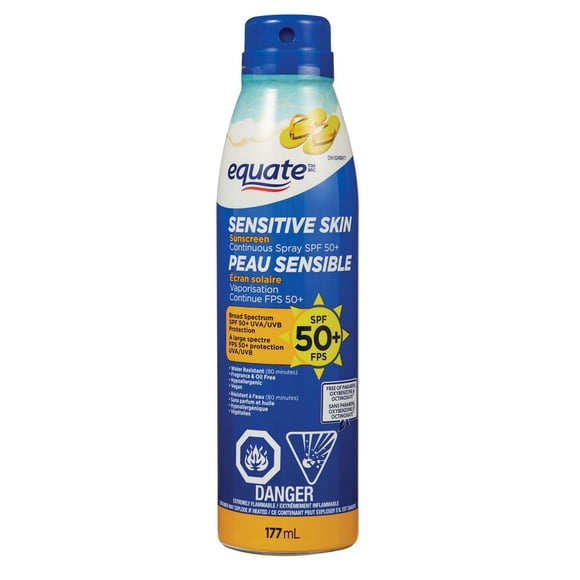 Equate Sensitive Skin SPF 50+ Continuous Spray Sunscreen