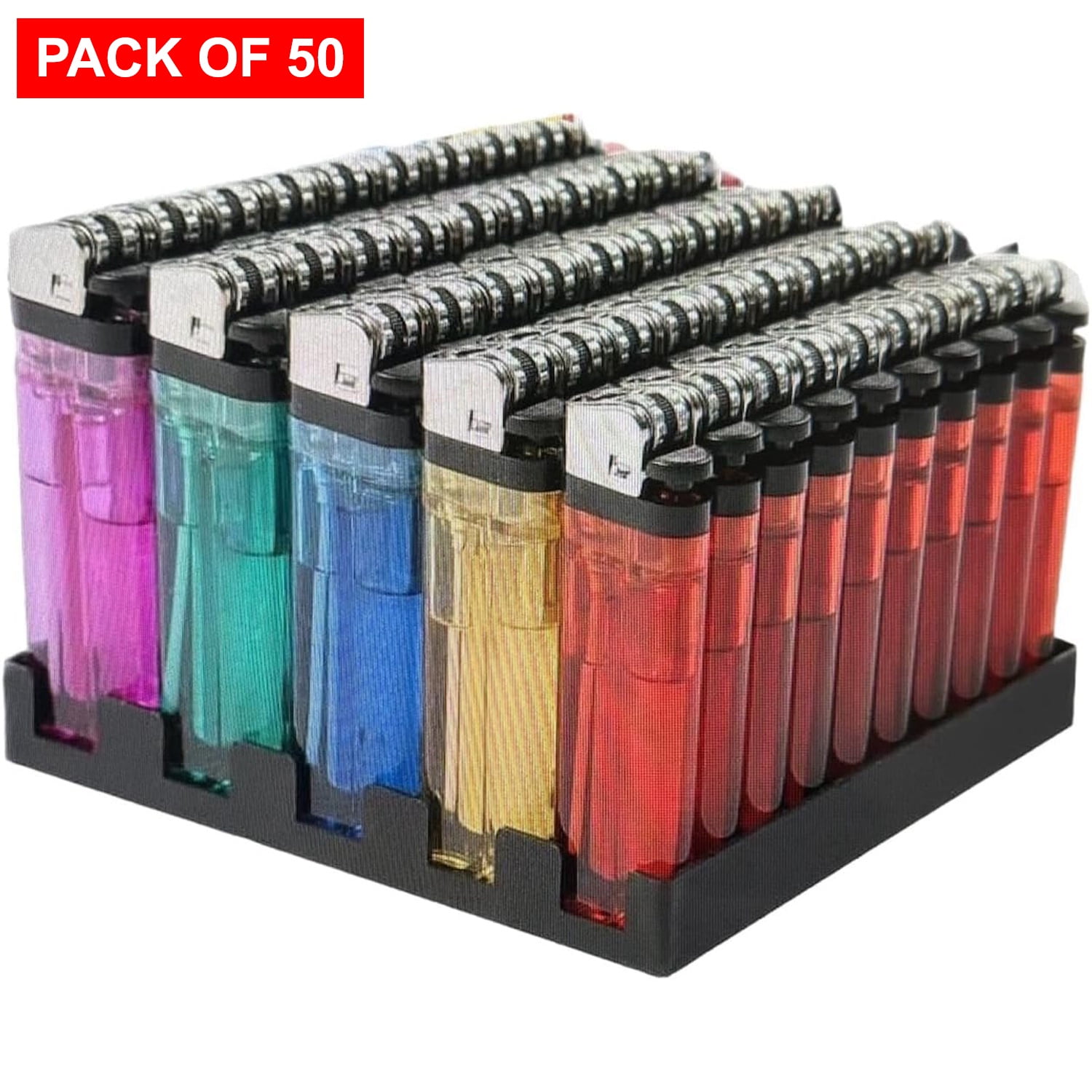 wholesale cigarette lighters Disposable Pack of 50 VALUE PACK (the total charging time is 1 hours) 50PC Disposable Lighters Wholesale