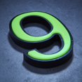 thumbnail image 1 of Glow in the Dark House Numbers - Green / Solar Powered House Numbers - Green, 1 of 6