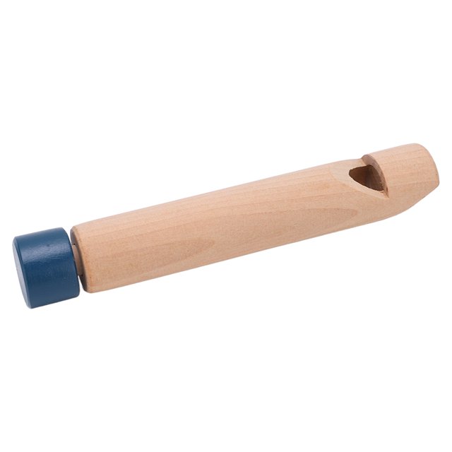 Wood Slide Whistle Wooden Slide Whistle Push Pull Voice Change Flute Educational Instrument Toy For ChildrenBlue Handle