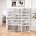 thumbnail image 4 of Costway Portable Shoe Rack Organizer 12-Cube 48 Pair Shoe Shelf Storage Cabinet with Hook White, 4 of 10