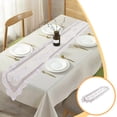 thumbnail image 1 of Dvkptbk Table Runner White Hollow Lace Table Flag Beautiful Flower Tablecloth Table Flag Home Dining Table Decoration 13.78X45.28 Inches Kitchen Essentials, 1 of 6