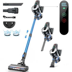 Roanow Nettoyant à vide sans fil, 38KPA/50Mins avec Aspirateur sans fil pour le plancher de bois franc Pet