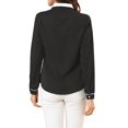 thumbnail image 3 of INSPIRE CHIC Chemise Boutonnée pour Femme à Manches Longues de Travail Col Peter Pan Blouse Haut, 3 of 6