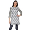 thumbnail image 1 of Moomaya Poly Crepe Mini Kurta Summer Tunic Printed Short Kurtis For Women, 1 of 5