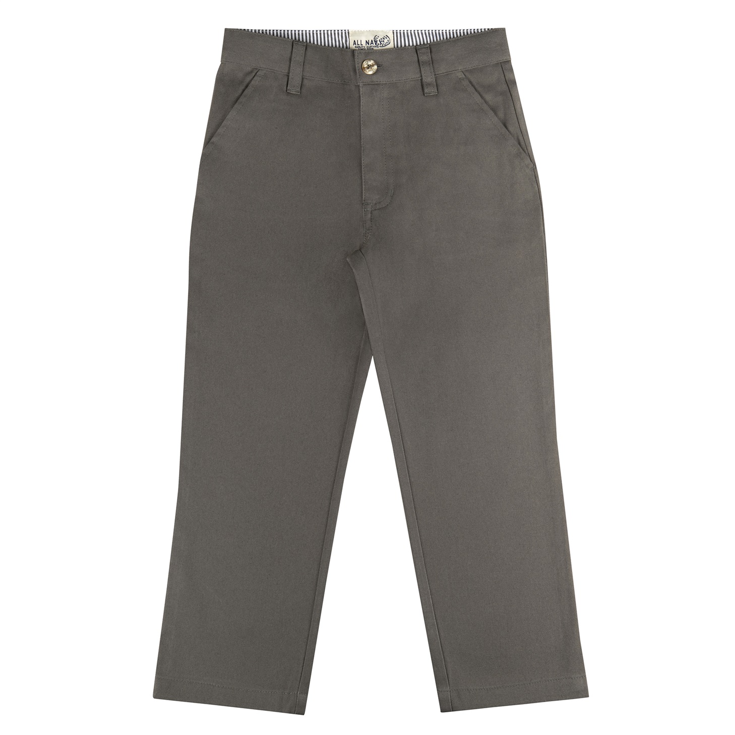 Buyless Fashion Pantalons Garçon Flat Front Soft Cotton Casual Regular Fit Droite
