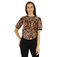 thumbnail image 1 of Inkmeso Round Neck Causal Tee Tops For Womens Printed Regular Fit High-Low Hem Top, 1 of 7