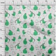 thumbnail image 3 of oneOone Georgette Viscose Green Fabric Kawai Craft Projects Decor Fabric Printed By The Yard 42 Inch Wide-PM, 3 of 5