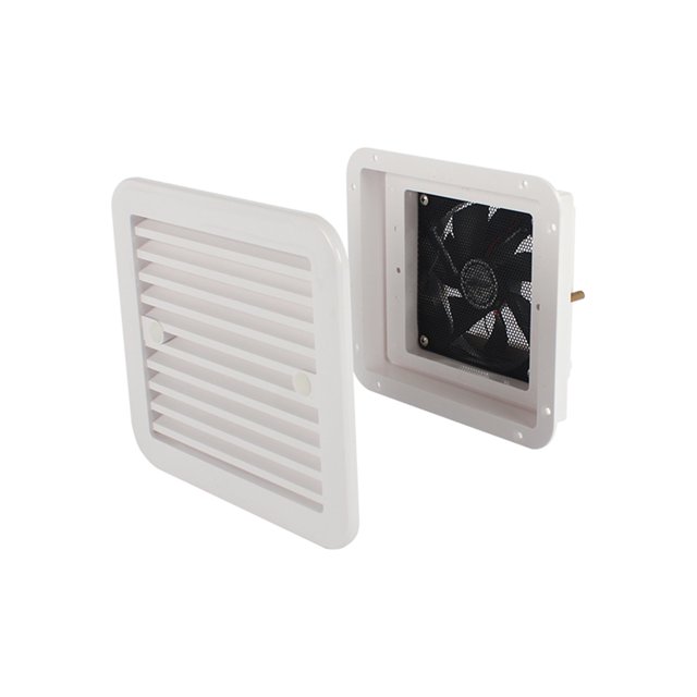 12V 4W Fridge Vent with Fan for RV Trailer Caravan Side Air Strong Wind Exhaust
