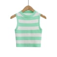 thumbnail image 3 of Dealovy Débardeurs pour Femmes Été Côtelé Court Ajusté Rayé Sans Manches Col Rond T-Shirts, 3 of 4