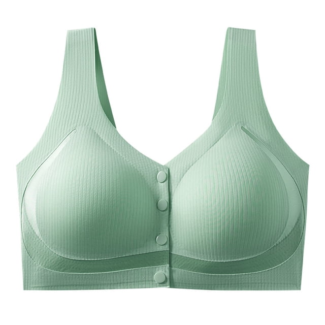 Front Closure Bras for Women Wireless Daily Bra Full Coverage Push Up Wirefree Bras