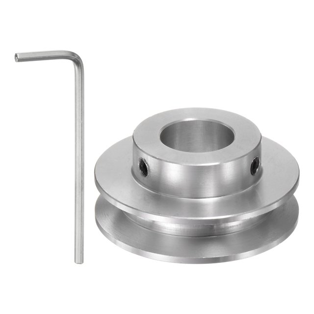 Unique Bargains Single Groove Pulley 12mm Fixed Bore 40mm Outer Diameter Aluminum Alloy for Drilling Machine 6mm PU Round Belt