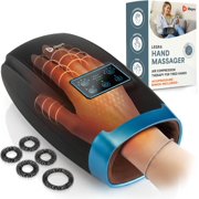 LifePro Legra Hand Massager with Heat and Air Compression – Finger, Palm and Wrist Massager – Black