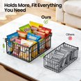 thumbnail image 2 of MSERCUOR Freezer Organizer Bins, 3 Pack Big Stackable Deep Chest Freezer Organizer Bins, Foldable Baskets with Handles, Black Storage Container Baskets for 5 to 9 Cu.FT, 2 of 8