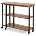 thumbnail image 4 of Patiojoy Table d'Appoint de Sofa avec Étagères de Rangement Table d'Extrémité Mobile Table Roulante pour Canapé Bureau pour Salon Chambre, 4 of 6