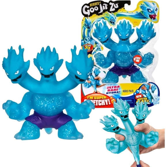 Heroes of Goo JIT Zu Hydra The 3 Headed Dragon Water Blast Series 2: Squishy, Super Stretchy and with Unique Filling - Ultra Rare to Complete Your Co