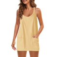 thumbnail image 4 of EGNMCR Women's Summer 2 Piece Outfits Tank Sets Lounge Solid Color Tops with Shorts Beach Matching Sets, 4 of 9