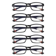 5Pcs Reading Glasses Fatigue Resist Glass The Elderly Glasses Indoor Reading Glasses Readers for Men