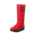 thumbnail image 2 of Chaussures pour Femmes Mode Automne Chaudes Épaisses Bottes Hautes Neige Automne en Liquidation, 2 of 9