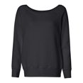 thumbnail image 1 of Bella Canvas Sponge Fleece Wide Neck Sweatshirt 7501, S, Solid Black Triblend, 1 of 2