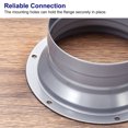 thumbnail image 4 of Unique Bargains 4 Inch Duct Connector Flange Pipe Exhaust Flange, Metal Inlet Outlet Fitting Duct Mounting Plate 4 Pack, 4 of 6
