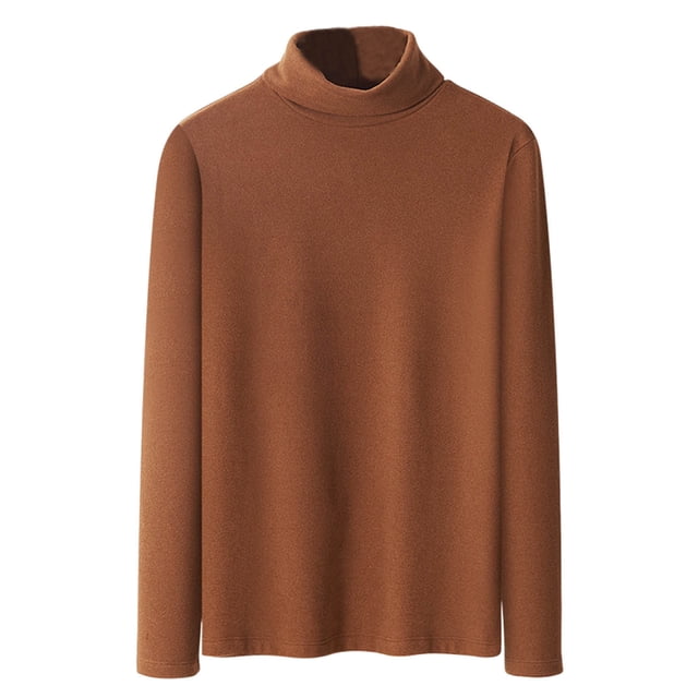 HAiming Chandails Thermiques à Col Roulé pour Hommes Couche de Base Décontractée Manches Longues Chandail Léger Automne Hiver Hauts Chauds