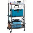 thumbnail image 1 of VEVOR 10 Pole Fishing Rod Holder Fishing Rack Cart Organizer with Wheels for Garage, 1 of 1