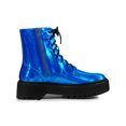 thumbnail image 3 of Unique Bargains Women's Round Toe Platform Lace Up Combat Ankle Boots, 3 of 7