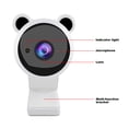 thumbnail image 4 of USB Webcam Online Chatting Desktop PC Web Camera 1080P Driver Free Laptop Camera for Live Streaming, White, 4 of 8