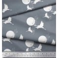 thumbnail image 3 of Soimoi Rayon Fabric Bamboo Tree,Moon & Stork Bird Fabric Prints by Yard 42 Inch Wide, 3 of 3