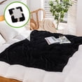 thumbnail image 2 of Oversized Cooling Quilt Wave Design Temperature Regulating 79x59in Double Layer Blanket Black, 2 of 6