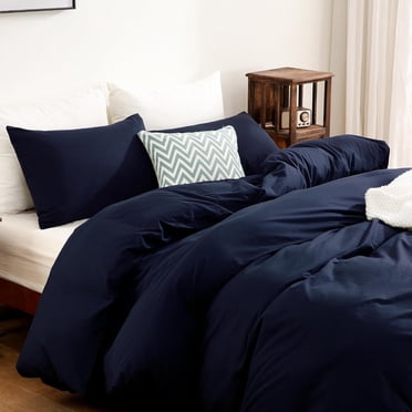 Duvet Cover Set Queen Size Washed Cotton Linen Like Super Soft and Breathable Pieces Olive Bedding Duvet Covers Farmhouse Comforter Cover with Zipper Closure(No Comforter)