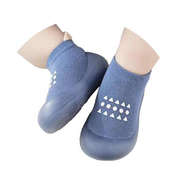 Baby Sock Shoes Baby Walking Shoes Infant Non Slip Breathable Slippers With Soft Rubber Sole Baby Boys Girls Sneakers Blue 23/13 M—18 M