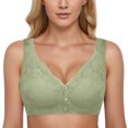 thumbnail image 1 of Kcodviy Women Seamless Bra Front Small Bra Button Comfortable Beautiful Back Womens Bras Comfortable Plus Size Sports Bra Women Front Closure Bra Womens Plus Size Bras, 1 of 5