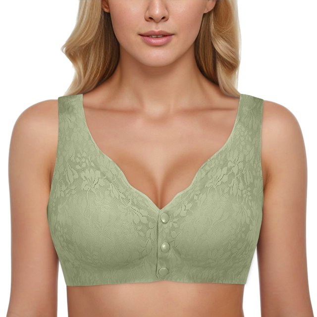 Kcodviy Women Seamless Bra Front Small Bra Button Comfortable Beautiful Back Womens Bras Comfortable Plus Size Sports Bra Women Front Closure Bra Womens Plus Size Bras