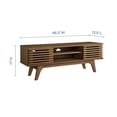 thumbnail image 2 of Modway Render Meuble Télé Console Multimédia Profil Bas de Style Mi-Siècle Moderne 46 Pouces, 46 Pouces, Noyer, 2 of 3