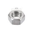 thumbnail image 2 of Unique Bargains 4pcs 1/2'-12 BSW Thread 304 Stainless Steel Hex Nut Fastener Silver Tone, 2 of 3