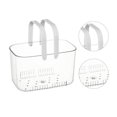 thumbnail image 4 of Clear Hand Basket Comfortable Handle Ventilation Holes Easy Access Versatile Fruit Storage Basket for Camping White, 4 of 6