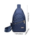thumbnail image 3 of B-57 Blue Shoulder Bag For Women Chest Portable Design #MJVHi, 3 of 9