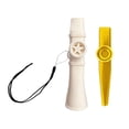 thumbnail image 3 of Milaget Flûte Kazoo Cadeaux de Fête Facile à Apprendre Bouche Kazoo pour Enfants Spectacle Blanc et Or, 3 of 9