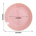 thumbnail image 3 of CUITING Lot de 10 Assiettes de Service Rondes Jetables en Plastique Martelé Transparent à Paillettes Dorées avec Rebord Doré - 13”, 3 of 10