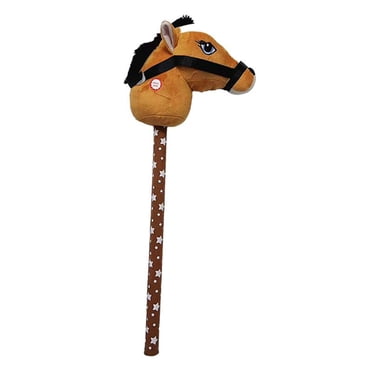 Xuanheng Bâton Cheval Robuste Passe-Temps Jouet d'Équitation pour Enfants Garçons Filles Enfants Brun Clair B