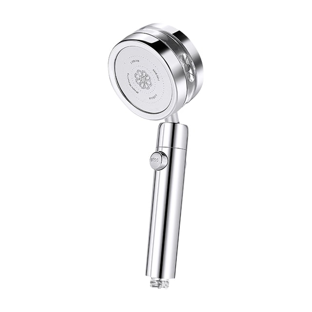 Graflsoa 360° Adjustable Turbo Boost Showerhead with Dual Spray Modes, Pause Switch, and Built-in Filter for Enhanced Water Pressure and Comfort